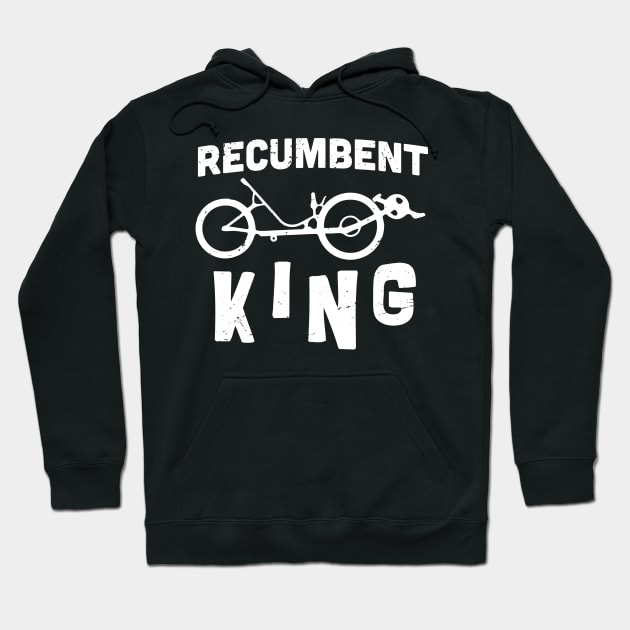 Recumbent king / recumbent bicycle gift idea / recumbent trike lover present Hoodie by Anodyle